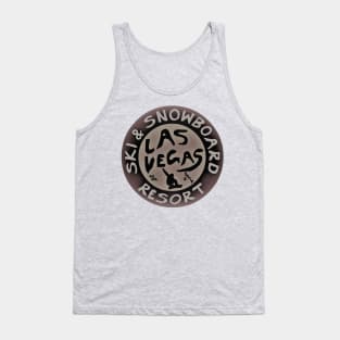 Las Vegas Ski & Snowboard Resort Logo in Orangish Tint Tank Top